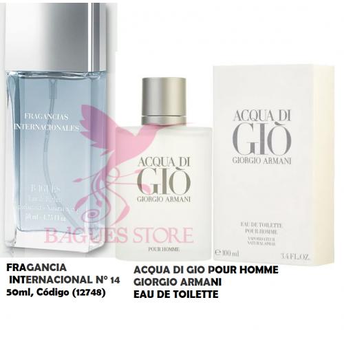FRAGANCIA INTERNACIONAL N ° 14 REFERENCIA: ACQUA DI GIO GA