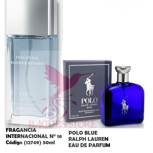 FRAGANCIA INTERNACIONAL N°16 REFERENCIA POLO BLUE